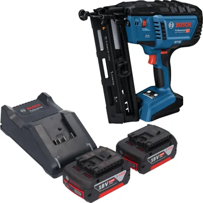 Obrázek produktu pro Bosch GNH 18V-64-2 M Professional akumulátorová hřebíkovačka na dřevo 18 V 1,6 x 32 - 64 mm + 2x akumulátor 5,0 Ah + nabíječka.