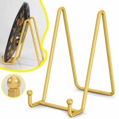 Produktbild von 3 Stück Staffelei Aufsteller Metall, Deko Tellerhalter, Halterung für Dekoteller, Buch, Foto, Bilderrahmen und Gedenktafel