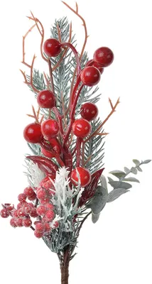 Produktbild von Clayre & Eef Dekoration Ast 27 cm Rot Grün Kunststoff
