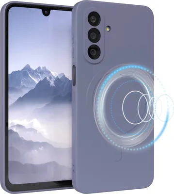 Produktbild von EAZY CASE - Silikonhülle magnetisch für Samsung Galaxy A26, Hülle Silikon, weich stoßfeste Magnet Handyhülle, Schutzhülle mit Kameraschutz, TPU Bumper in Blau