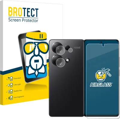 Produktbild von BROTECT Schutzglas für Xiaomi Redmi Note 13 Pro 4G (Display+Kamera) Schutzfolie Displayschutz Display Schutz Glas Folie klar
