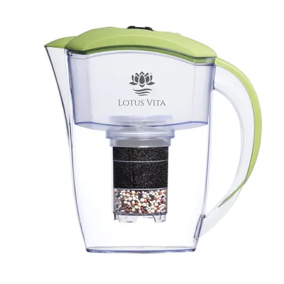Produktbild von Lotus Vita Wasserfilter Kanne Esprit 1,3L - Pistazie - Natura Plus