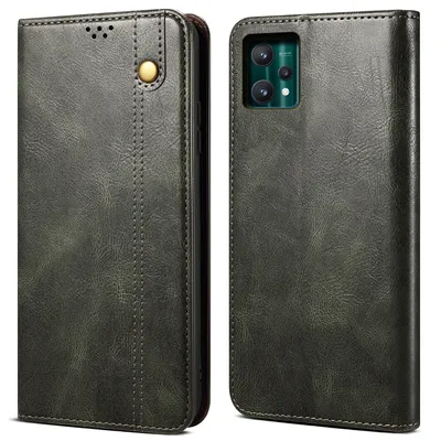 Obrázek produktu pro Pouzdro pro OPPO Realme 9 Pro, kožené flip pouzdro peněženka s funkcí stojánku zelené