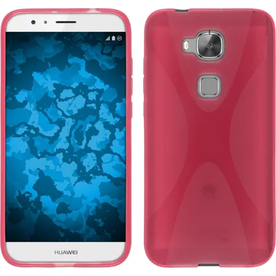 Produktbild von PhoneNatic Case kompatibel mit Huawei G8 - pink Silikon Hülle X-Style + 2 Schutzfolien
