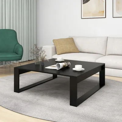 Produktbild von "Winterschlussverkauf "Couchtisch - CLORIS - Wohnzimmertisch - Robust und langlebig - Schwarz 100x100x35 cm Holzwerkstoff - NeuMöbel3345147