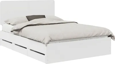 Obrázek produktu pro Rám postele se zásuvkou Bílá 140 x 190 cm Inženýrské dřevo