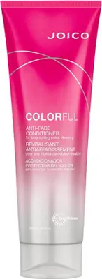 Imagen del producto de Acondicionador nutritivo Joico Colorful, diseñado para aportar brillo y proteger el color de los cabellos teñidos, 250 ml