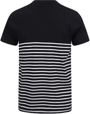 Produktbild von Front Row Uni Breton T-Shirt mit Streifen PC3515 (XS) (Marineblau/Weiß)