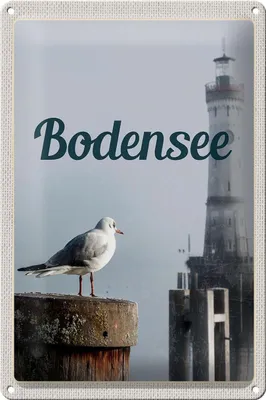 Produktbild von Blechschild Reise 20x30cm Bodensee Deutschland Leuchtturm