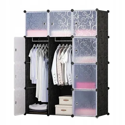 Produktbild von Großer modularer Kleiderschrank mit 12 Garderobenfächern