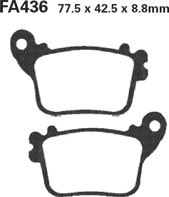 Produktbild von Bremsbeläge Hinterrad für Suzuki GSX-R 1000 ZUF Baujahr 2013-2014 Bremsklotz von EBC - Neu