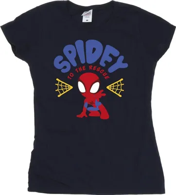 Produktbild von Marvel - "Spidey And His Amazing Friends Rescue" T-Shirt für Damen BI39912 (XL) (Marineblau)