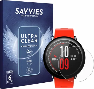Produktbild von 6x Für Huami Amazfit Pace Schutzfolie Savvies Displayschutz Display Schutz Folie Klar Transparent