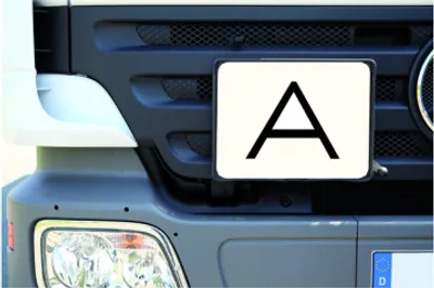 Produktbild von Dreifke® A-Schild für Abfalltransporte, 300x400mm, Alu 2 mm, reflektierend 1 ...