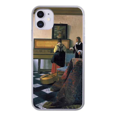 Produktbild von MuchoWow® Handyhülle Schutzhülle Hülle für iPhone 11 Die Musikstunde - Johannes Vermeer Silikon Softcase Handy Hülle - Handytasche