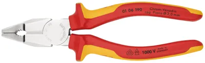 Produktbild von Knipex 01 06 190, Prüfzange, Chrom-Vanadium-Stahl, Kunststoff, Orange, Rot, 190 mm, 320 g