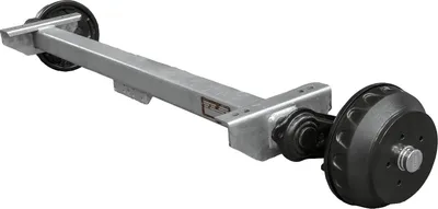 Produktbild von KNOTT VGB18MV Achse gebremst 1800 kg Anhänger Autotransporter 1300 mm Auflage 1800 mm Spurmaß 5x112 Radanschluss verzinkt wartungsfrei stabil