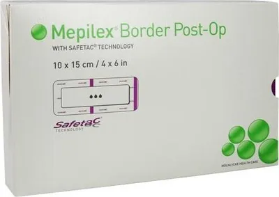 Produktbild von MEPILEX Border Post-OP Verband haftend 10x15 cm