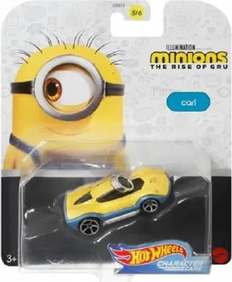 Immagine prodotto di Mattel GMH76 Hot Wheels Minions L'ascesa di Gru CARL Rennauto, Personaggio Auto 1:64