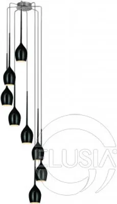 Produktbild von Izza Hängeleuchte Schwarz, 8-flammig, E14, 56 cm Durchmesser, max. 260 cm Abhängung