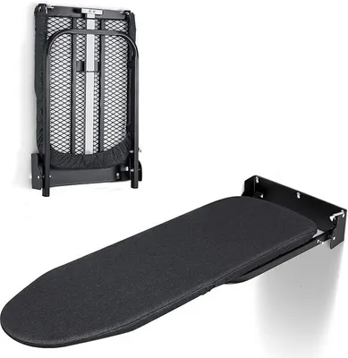Produktbild von 30.48cm x 91.44cm Wandbügelbrett, faltbares Bügelbrett mit hitzebeständiger Abdeckung, kompakte Wandbügelplatte, geeignet für kleine Räume
