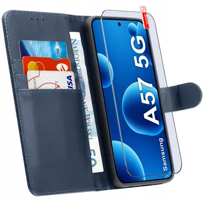 Zdjęcie produktu dla Etui Z Klapką Do Samsung A57 5G Zamykane Magnetyczne + Szkło