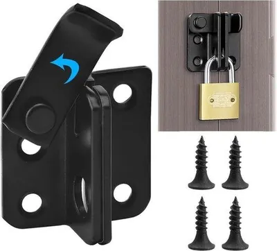 Obrázok produktu pre Plastový zámok na dvere, malý zámok z nehrdzavejúcej ocele, 40 mm, vhodný pre brány, okná a vjazdové brány