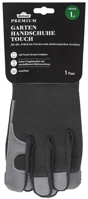 Produktbild von Dehner Premium Gartenhandschuh Touch, Leder, Klettverschluss, Größe L
