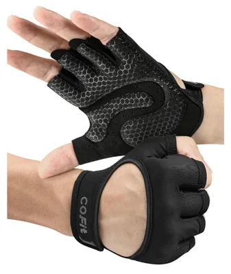 Produktbild von Fitness Handschuhe mit Handgelenkstütze Schwarz Größe M