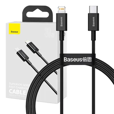 Produktbild von Baseus Superior Series Kabel USB-C auf iP, 20W, PD, 1m (schwarz)