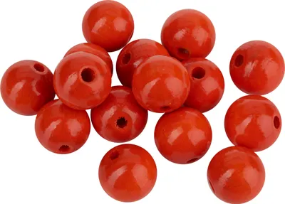 Produktbild von Holzperlen, Ø 15 mm, 15 Stück Orange