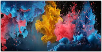 Produktbild von Coloray Bild aus Leinwand 100x50 Leinwand Dekoration - bunte Wolken