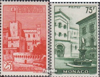Produktbild von Briefmarken Monaco 1954 Mi 490-491 (kompl.Ausg.) postfrisch Ansichten