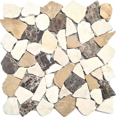 Produktbild von Mosani MOS44-30-190_f, Mosaik, Marmor, Beige, Braun, Indoor, Rechteck, 305 mm