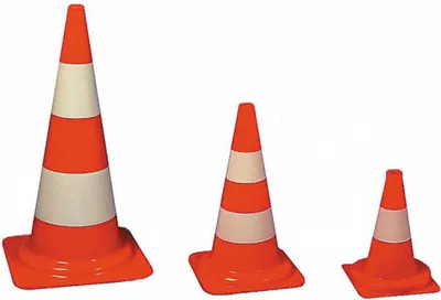 Produktbild von Schake Leitkegel tagesleuchtend, rot / weiß, Höhe: 750 mm