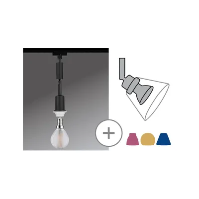 Zdjęcie produktu dla Lampa punktowa Paulmann 96912 URail E14 20W czarny matowy
