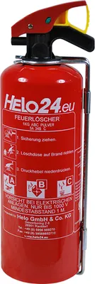Produktbild von Feuerlöscher Pulverlöscher Autofeuerlöscher KFZ Auto Halterung 1kg ABC 1 LE A1