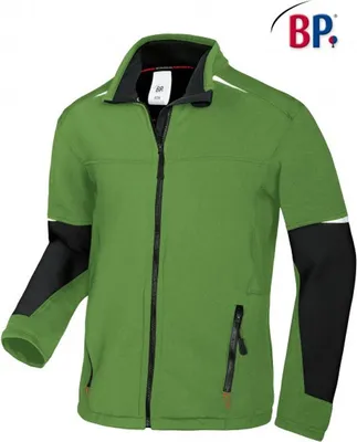 Produktbild von BP® Fleecejacke Outdoor Arbeitsjacke/ Freizeitjacke Stehkragen langarm mit Reißverschluss grün 1987-679-178 S
