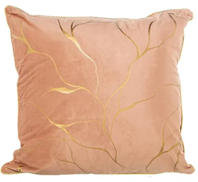 Polyester Flügelkissen 45x10x45 cm, braun-gold
