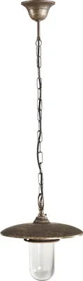 Produktbild von Hängeleuchte außen Echt-Messing Glas D: 25 cm H: max. 94,5 cm IP44 in Bronze Antik matt E27 rund Maritim