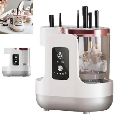 Produktbild von 3-in-1Elektrischer Make-up-Pinselreiniger,automatische Reinigung,mit Trocknungs-und Aufbewahrungsfunktion,für Pinsel,Schwämme und Beautyblender