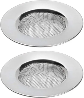 Produktbild von Famanu Set von 2 Edelstahl-Abflusssieben, 7,6 cm, für Dusche und Küche