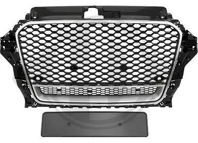Sportgrill Kühlergrill Chrom Waben Gitter PDC Halter für Audi A3 8V 2012-2016 – Produktansicht