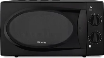 Obrázok produktu pre H.Koenig VIO6B, Na pracovnú dosku, Sólo mikrovlnná rúra, 20 L, 700 W, Otočné, Čierna