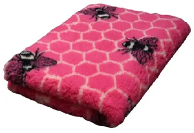 Produktbild von Vet Bed Hundedecke Muster Biene Bees Kirsche Cerise 150 x 100 cm