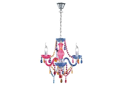 Immagine prodotto di Lampadario LÜSTER multicolore 3xE14x40W in cristallo, dimensioni: 150x46x46 cm, IP20, RL