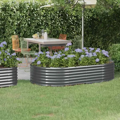 Zdjęcie produktu dla vidaXL Podwyższone łóżko Stal malowana proszkowo 175x100x36 cm Antracyt