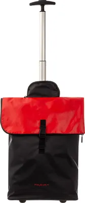 Produktbild von Franky ER09T Einkaufsroller Einkaufstrolley Fahrradtasche Klicksystem schwarz/rot