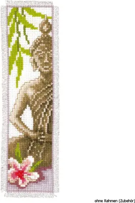 Produktbild von Zestaw do haftu krzyżykowego Vervaco Bookmark Buddha