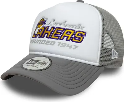 Produktbild von New Era NBA 9FORTY Graphic Trucker Cap Los Angeles Lakers grey